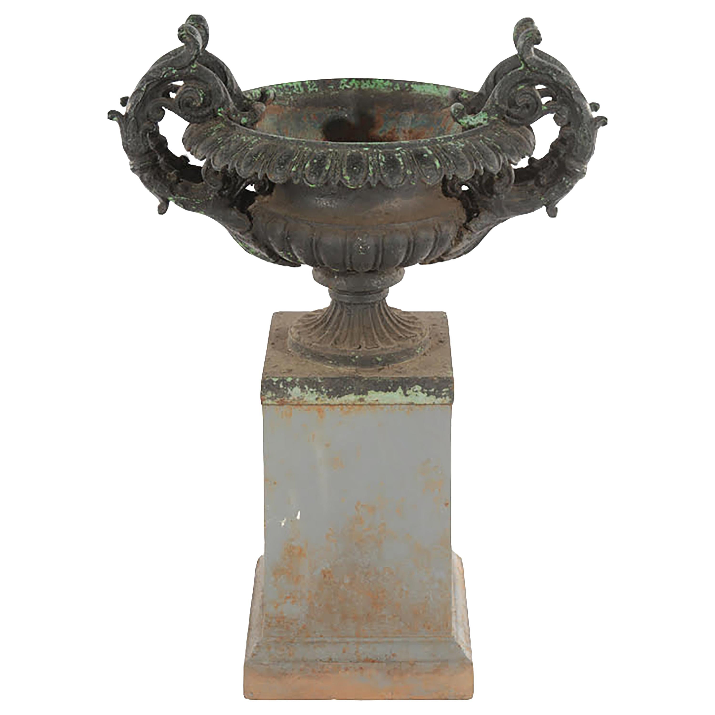 Antique Cast Iron Urn at 1stDibs