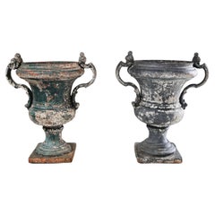 Antique Cast Iron Urns