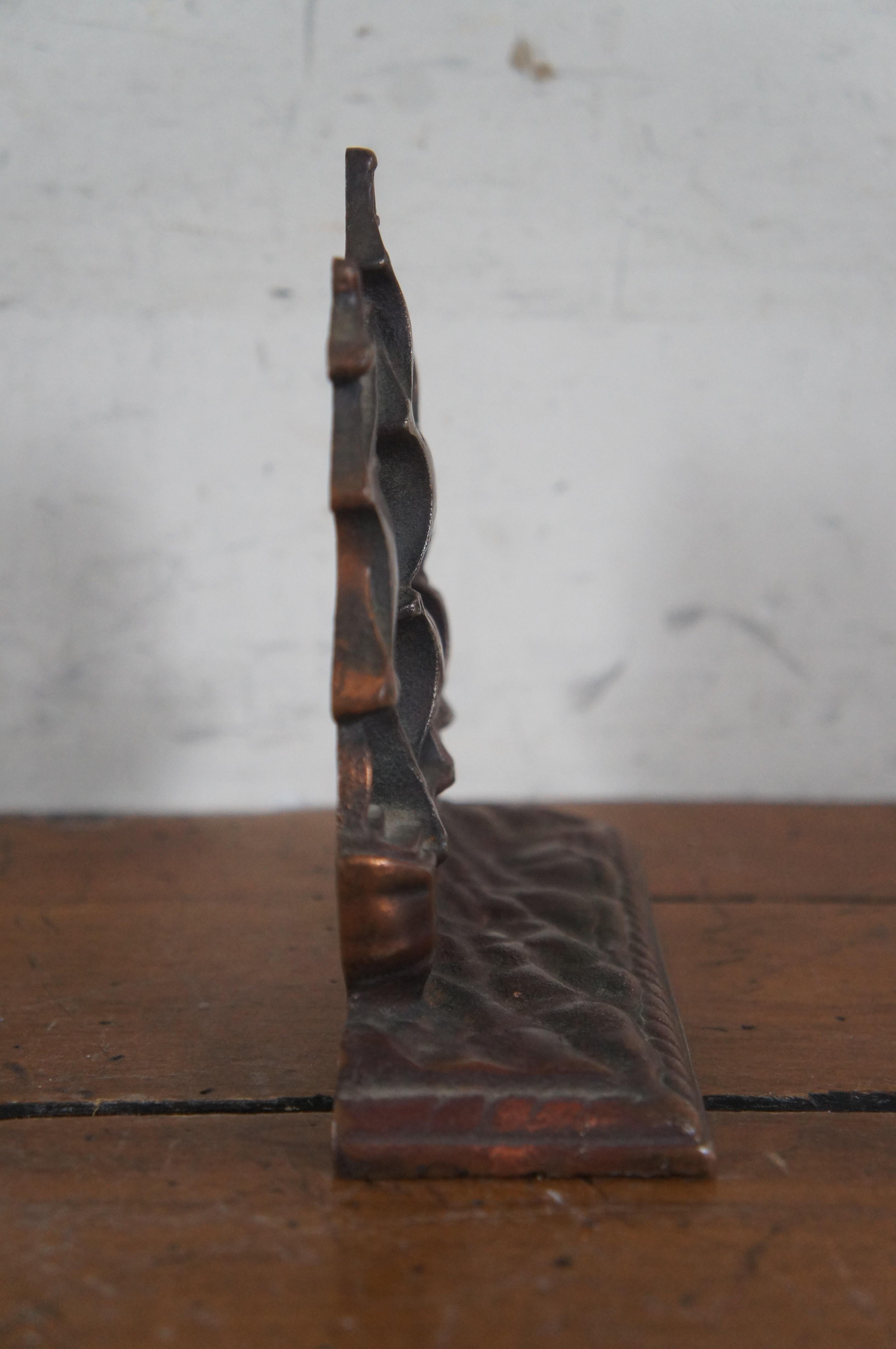 20th Century Antique Cast Iron US Navy Frigate Constitution Nautical Ship Bookend Paperweight