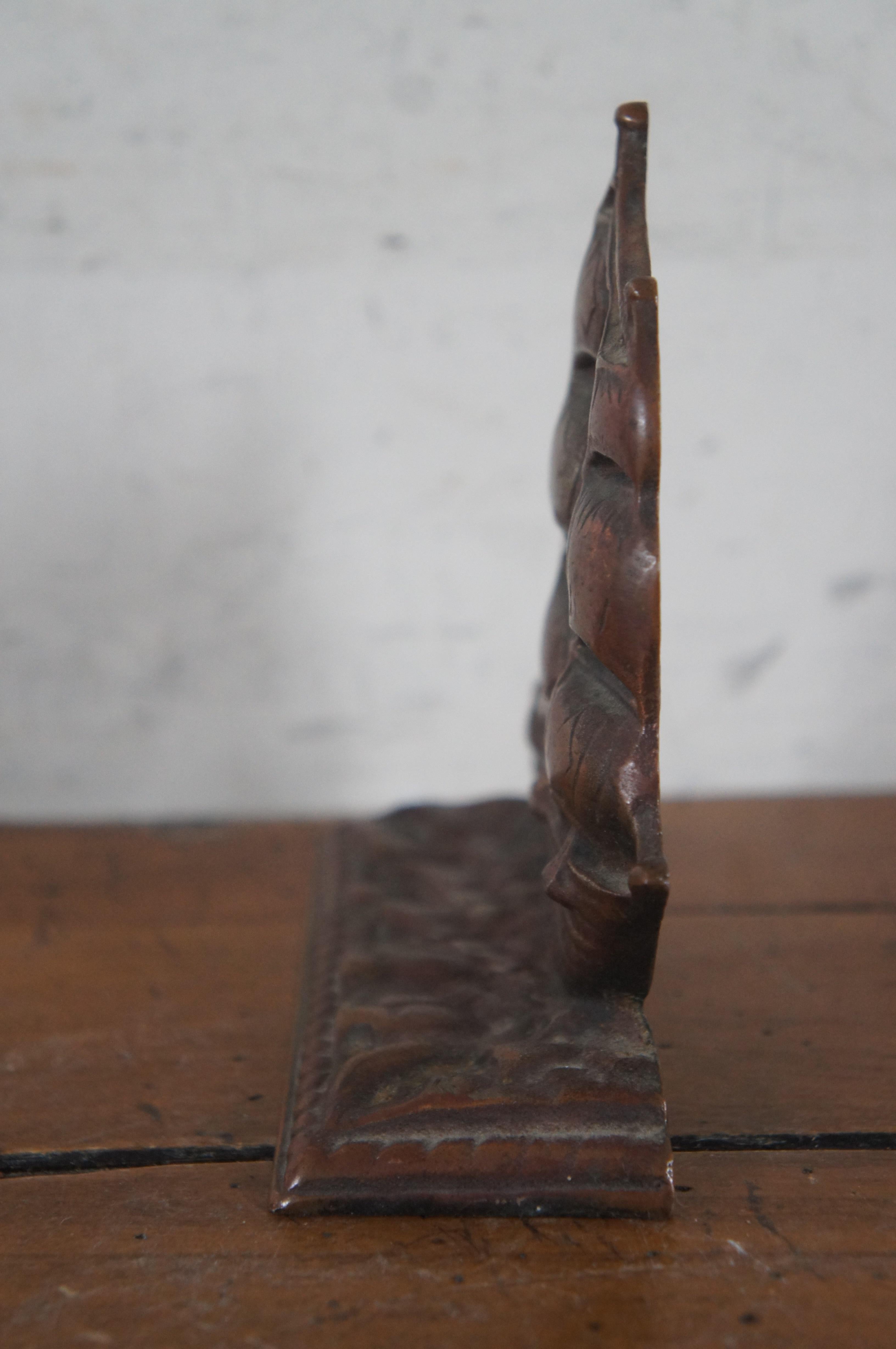 Antique Cast Iron US Navy Frigate Constitution Nautical Ship Bookend Paperweight 3