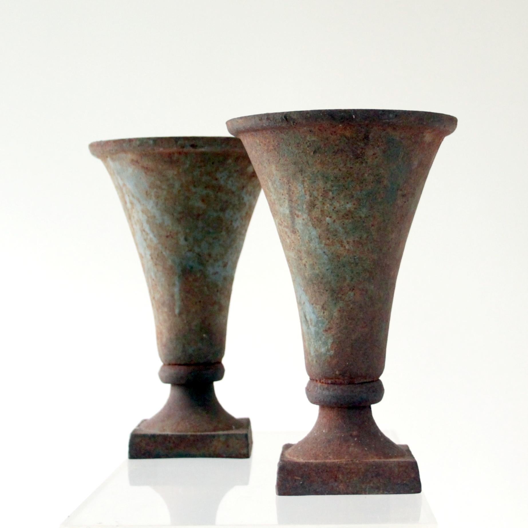 Mid-Century Modern Antique Cast Iron Vases For Sale