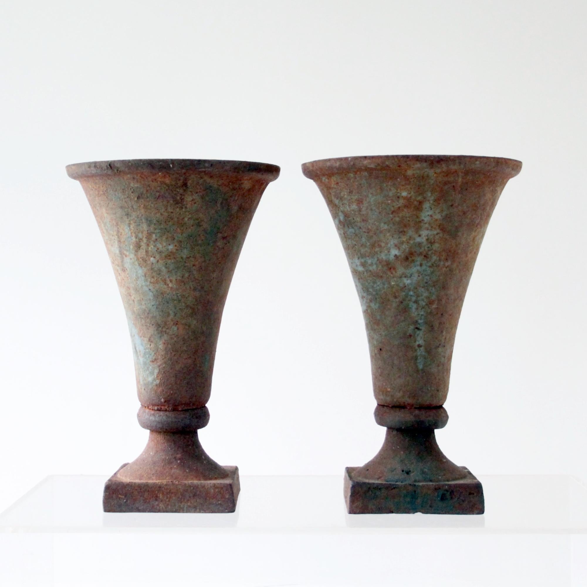 Danish Antique Cast Iron Vases For Sale
