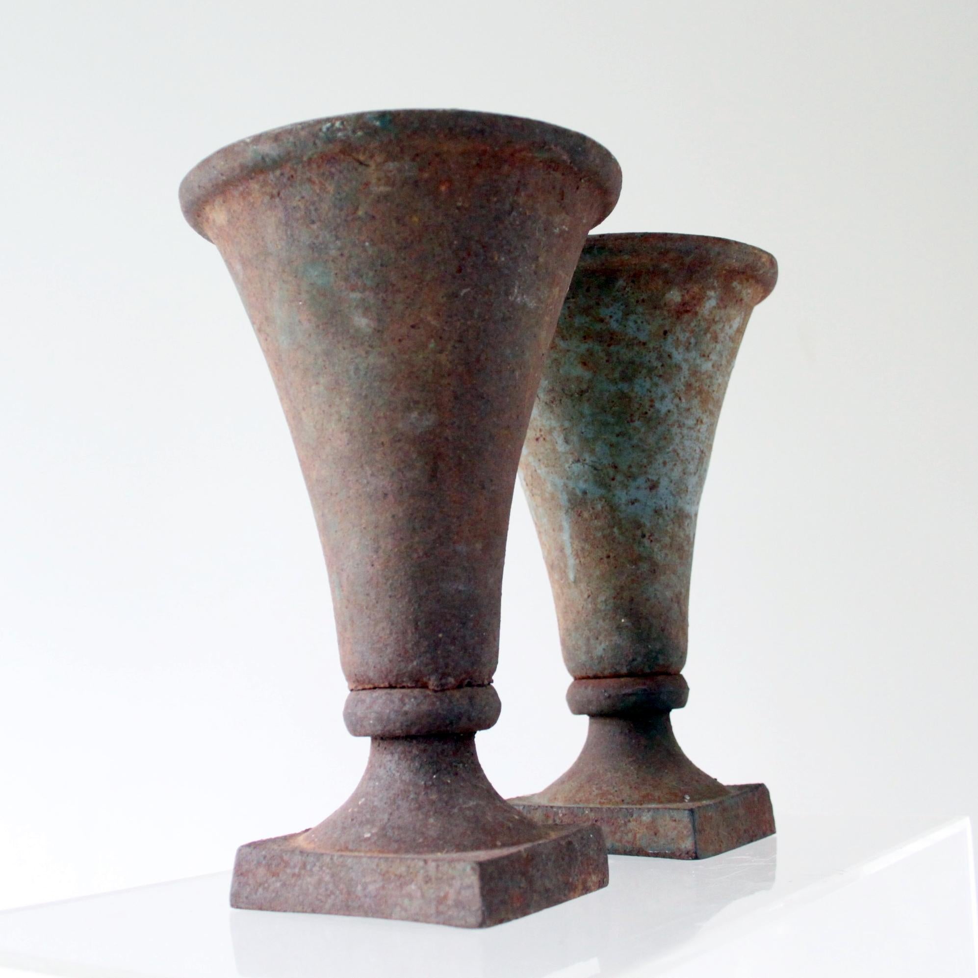 Antique Cast Iron Vases In Good Condition For Sale In Copenhagen, DK