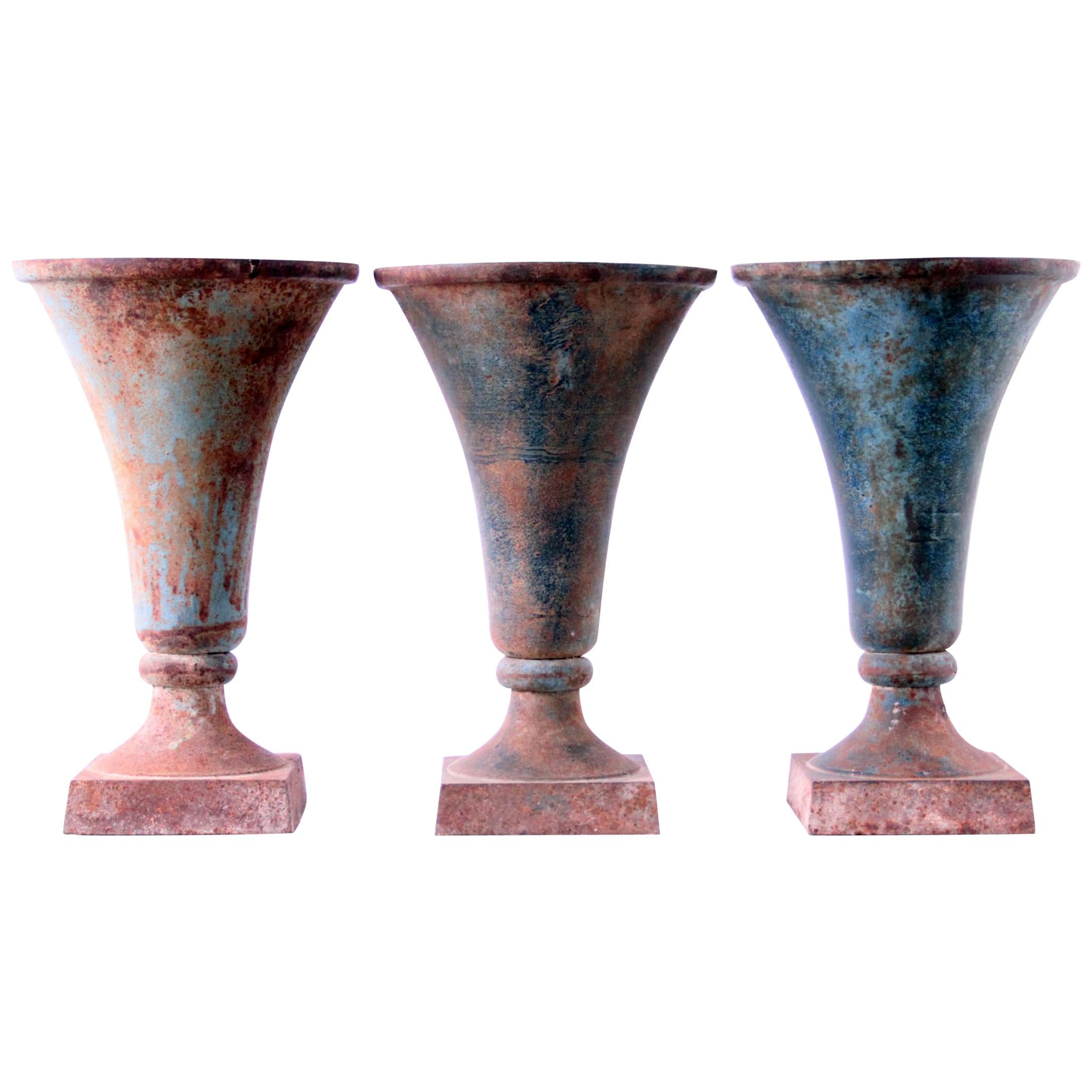 Antique Cast Iron Vases
