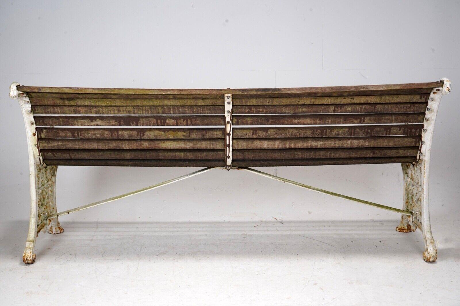 British Antique Cast Iron Victorian Garden Bench For Sale