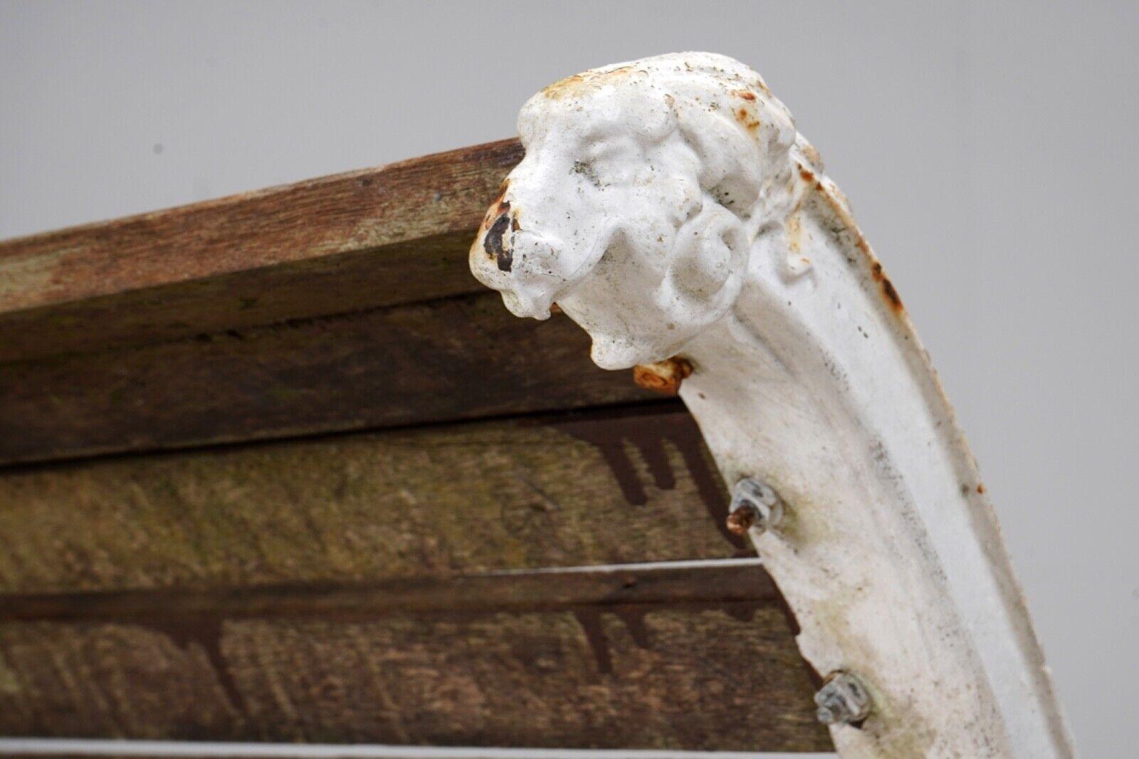 19th Century Antique Cast Iron Victorian Garden Bench For Sale