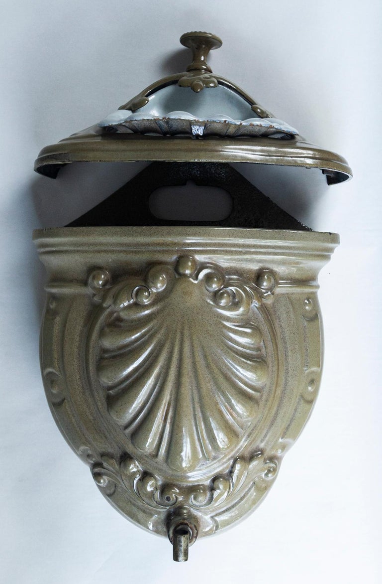 Antique Cast Iron Wall Fountain, France, Late 19th Century For Sale at