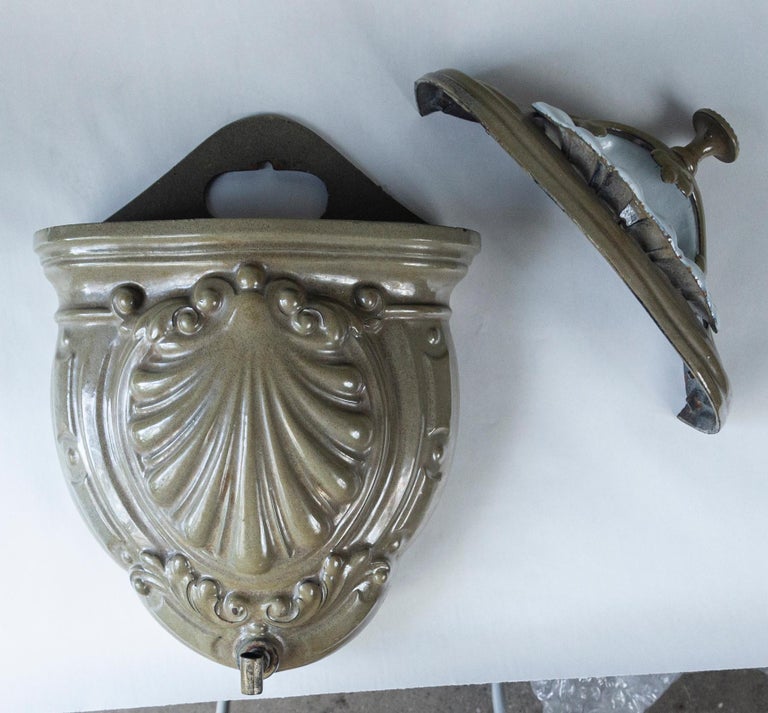 Antique Cast Iron Wall Fountain, France, Late 19th Century For Sale at