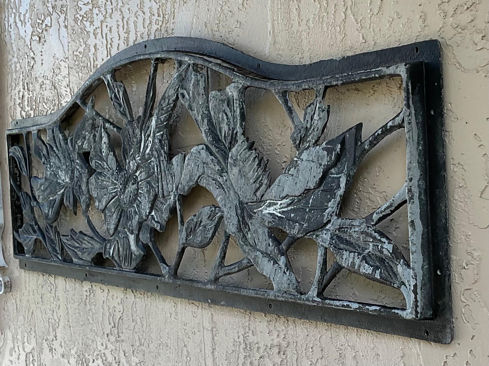 Antique Cast Iron Wall Hanging For Sale 2