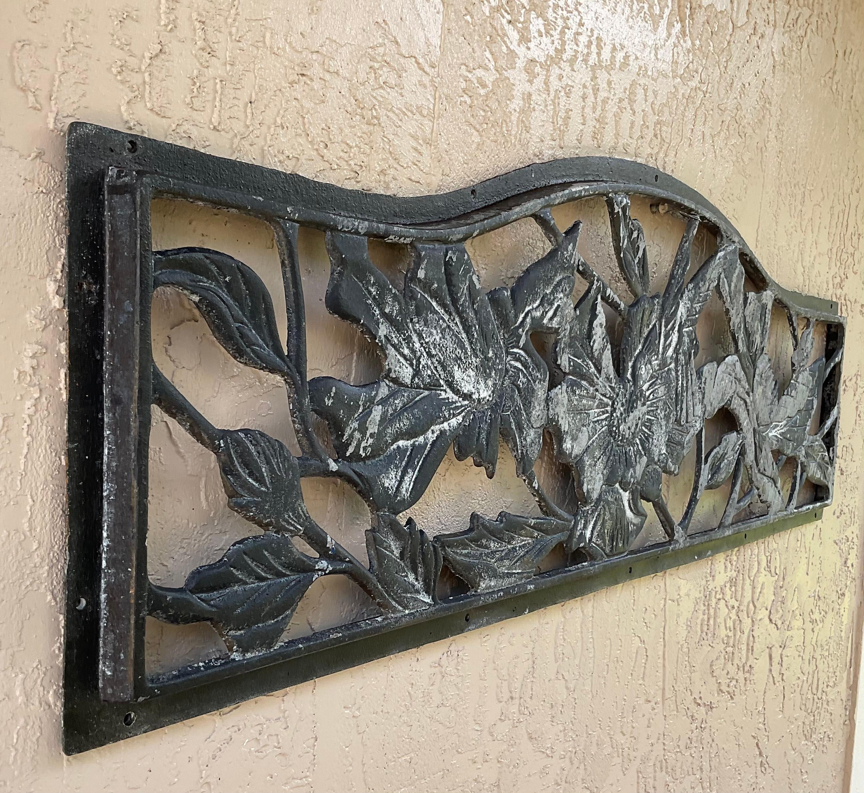Antique Cast Iron Wall Hanging For Sale 1