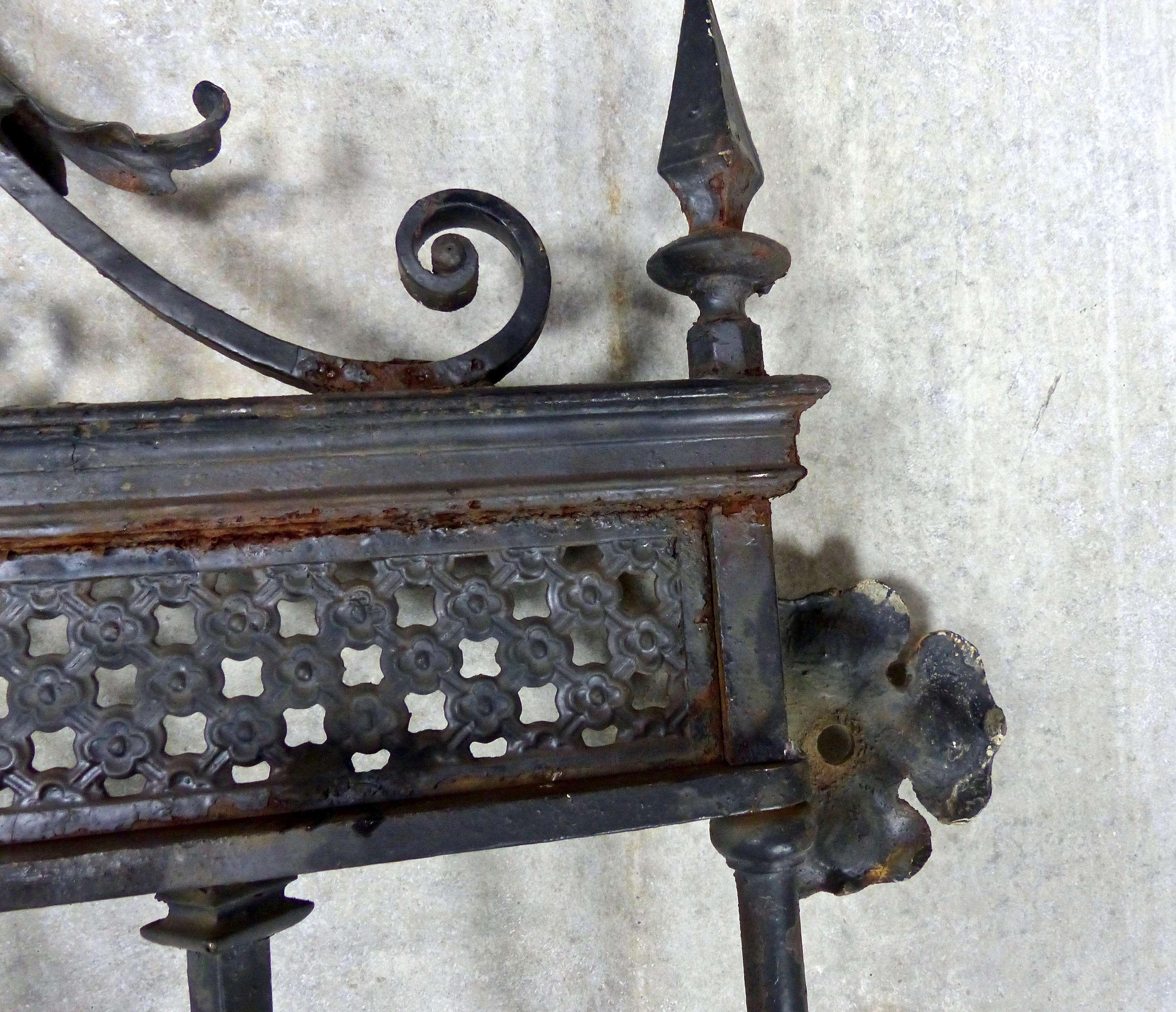 Gothic Antique Cast Iron Window Grate from New York City