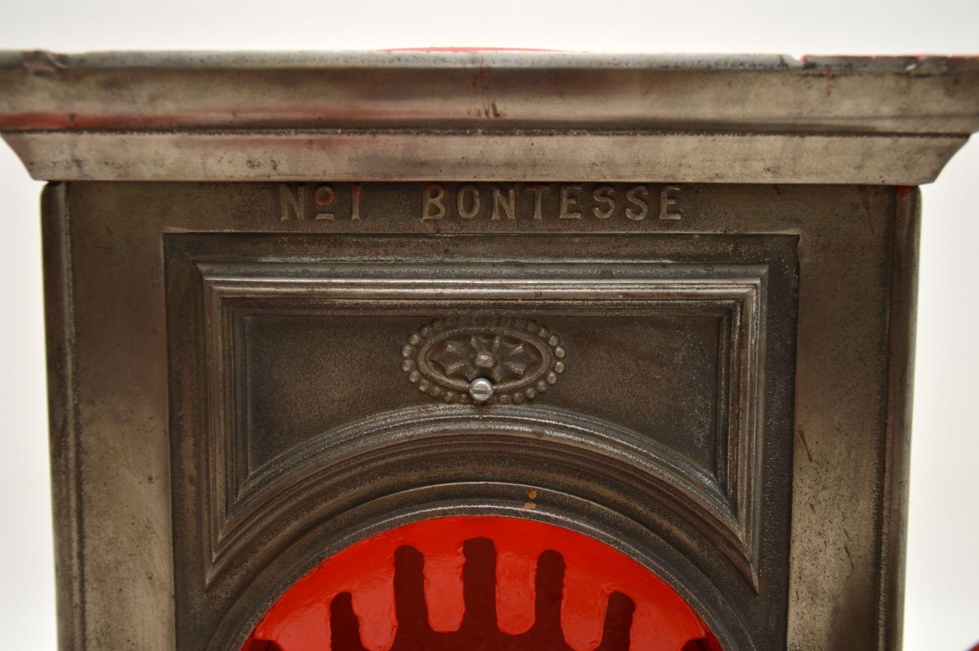 19th Century Antique Cast Iron Wood Burner Stove No 1 Bontesse