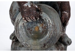 Antique Cast Lead Garden Figure Of A Putto