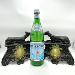 Antique Cast Metal French Greyhound Chenets