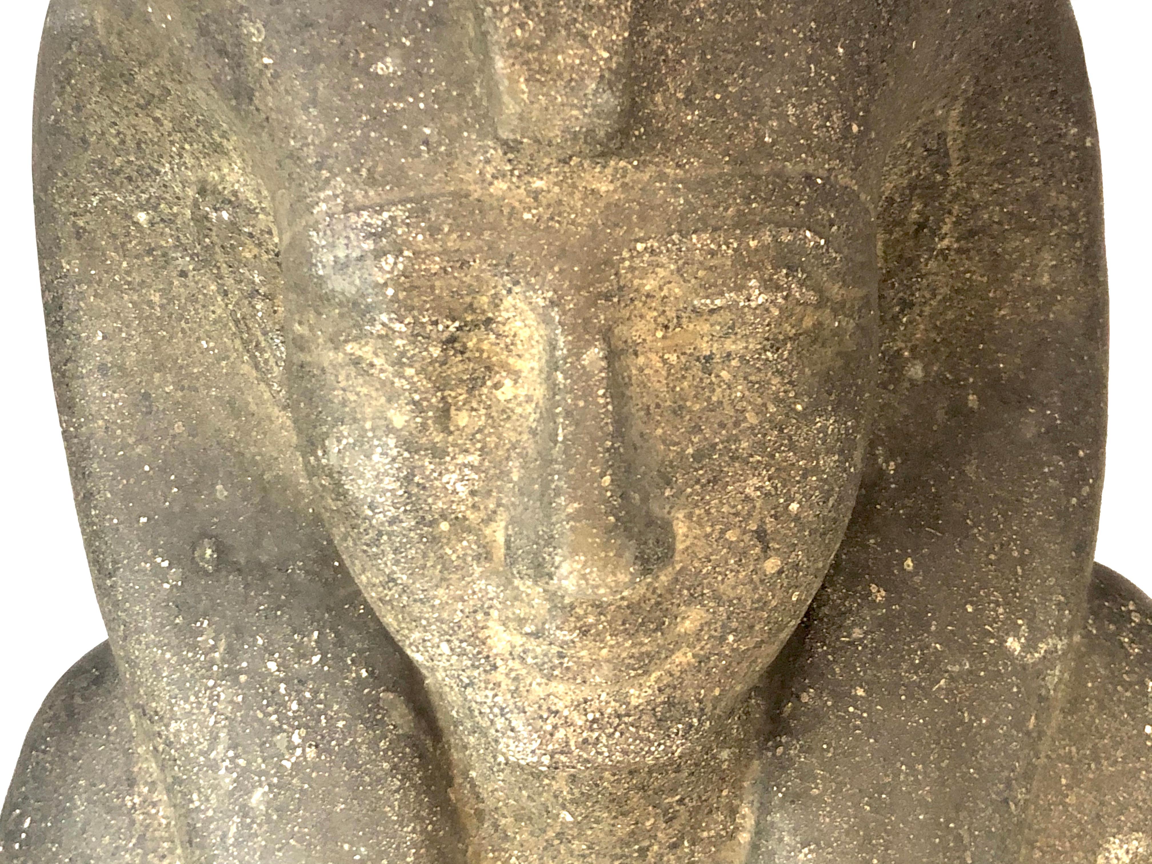 Plaster Antique Cast Sculpture Egypt Goddess Isis For Sale