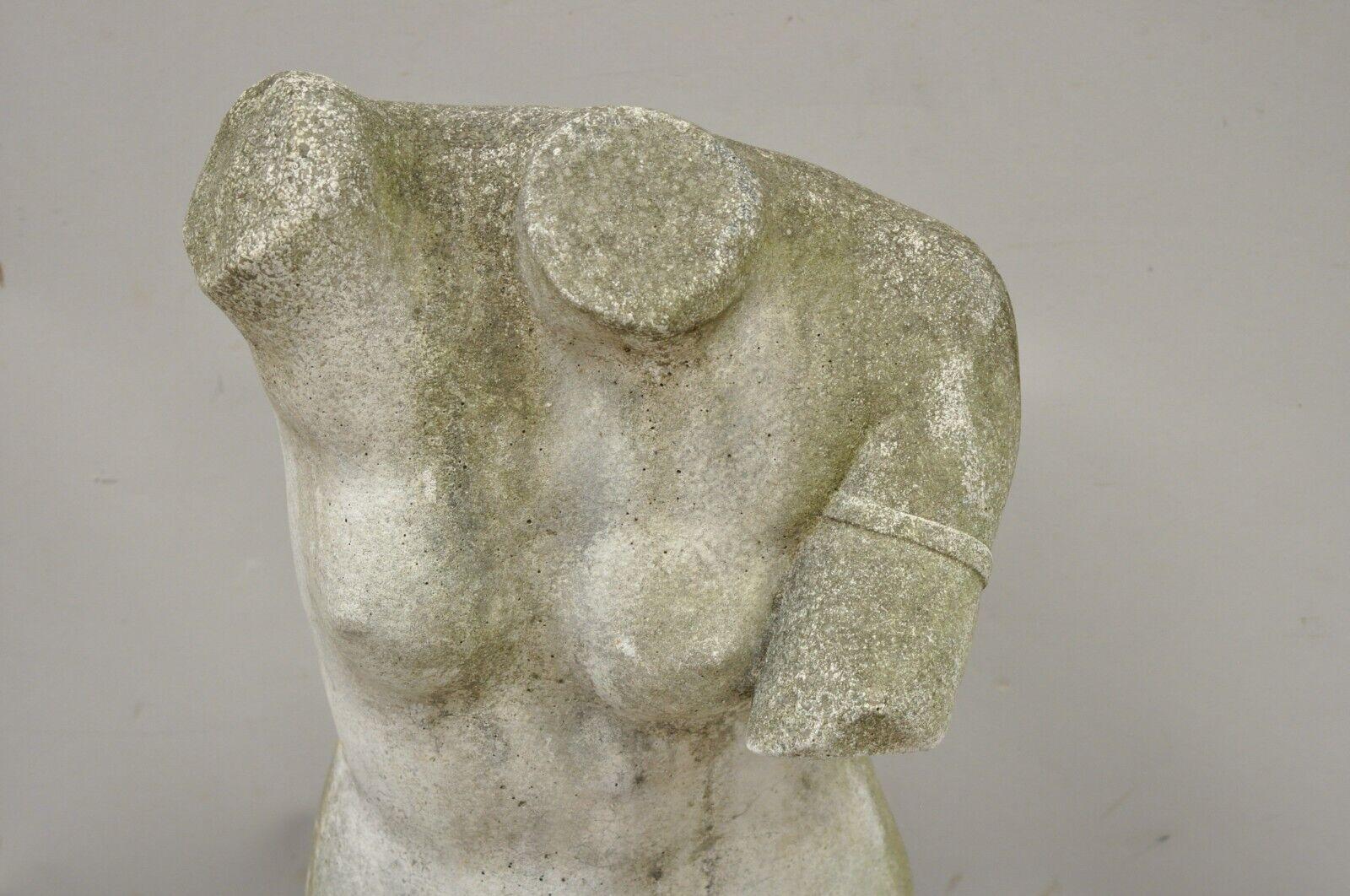 Antique Cast Stone Classical Venus Nude Female Torso Statue Figure In Good Condition In Philadelphia, PA
