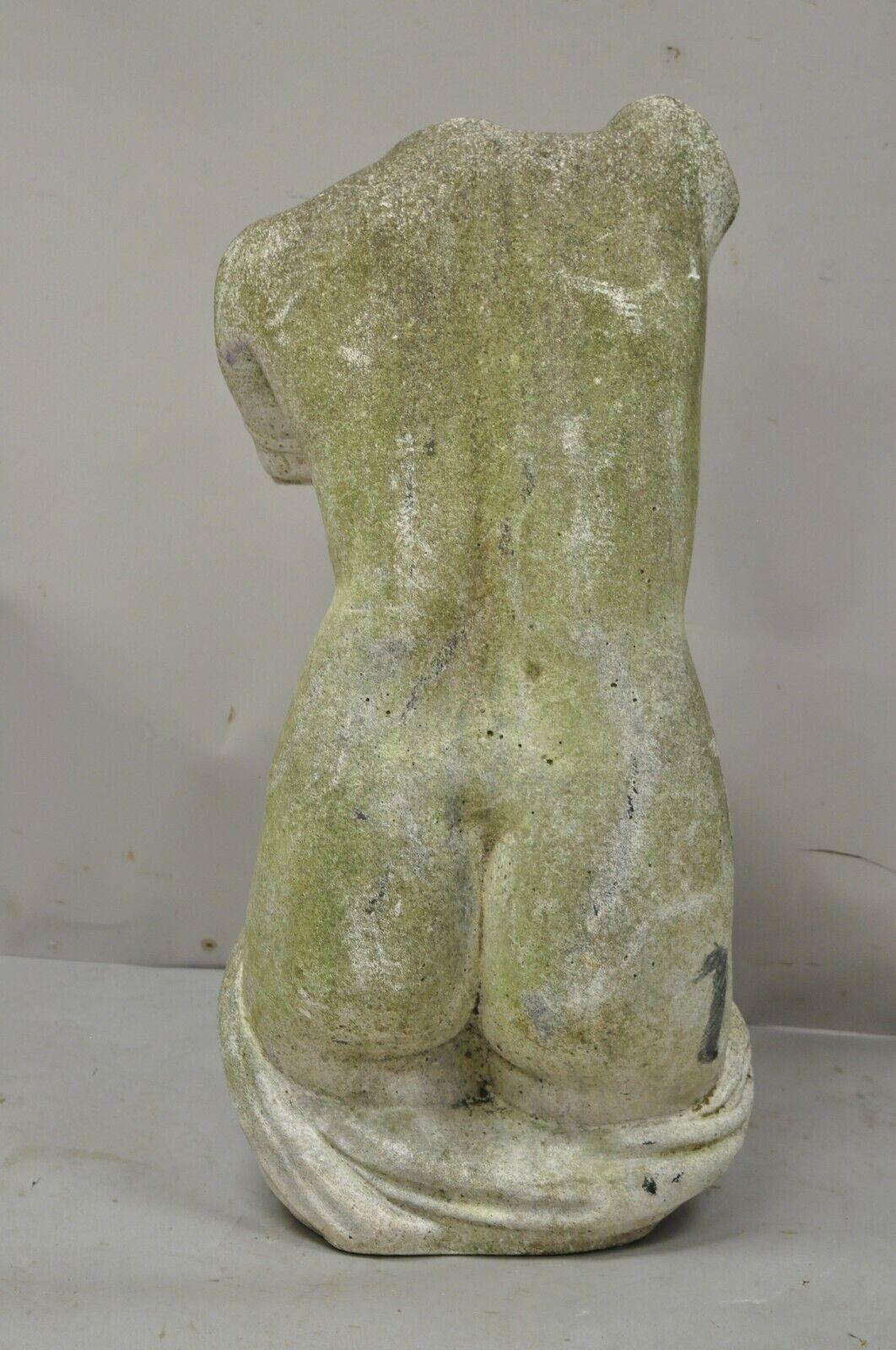 Antique Cast Stone Classical Venus Nude Female Torso Statue Figure 4