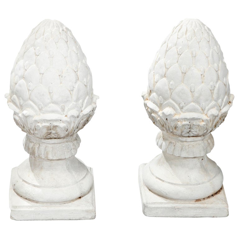 Antique Cast Stone Acorn Form Finial Garden Ornaments, 20th Century at ...