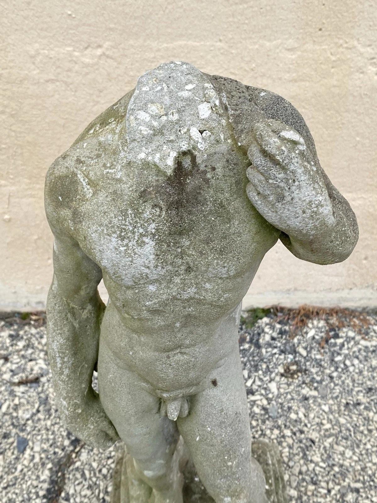 Unknown Antique Cast Stone Concrete Small 24
