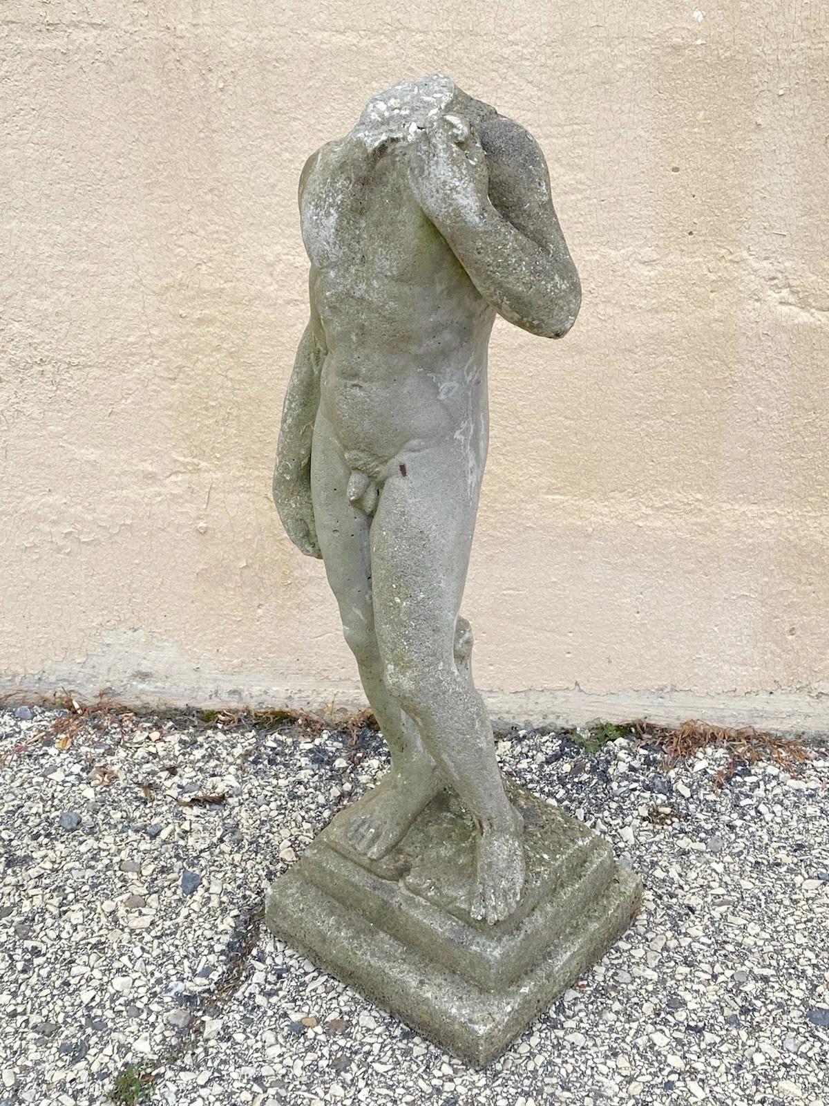 20th Century Antique Cast Stone Concrete Small 24