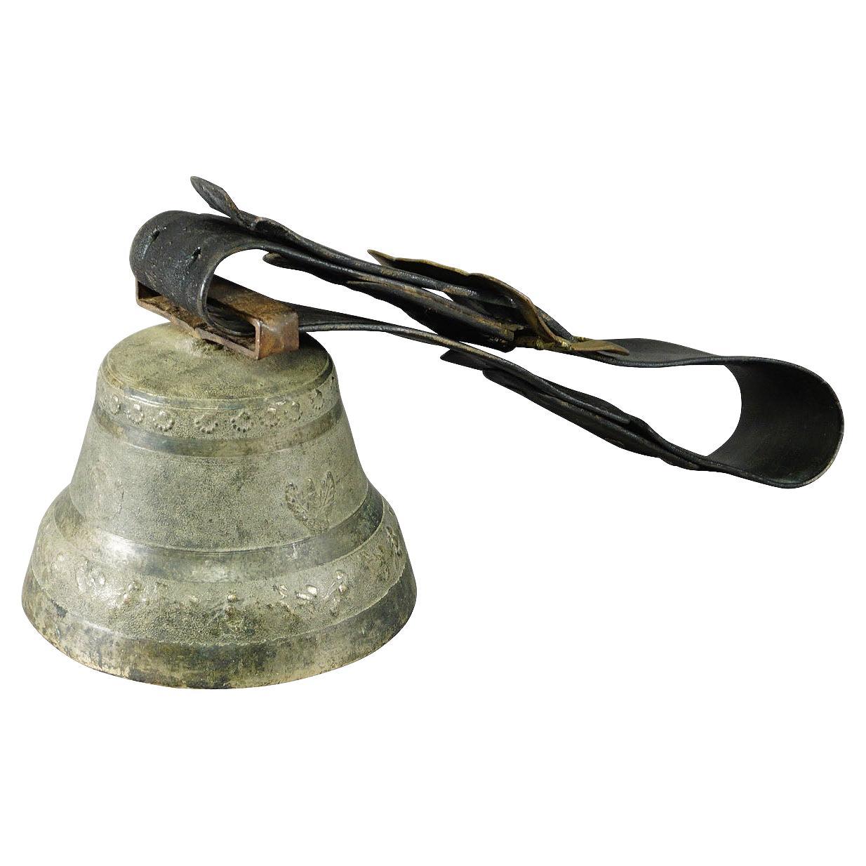 Antique Casted Bronze Cow Bell Made in Switzerland, ca. 1930