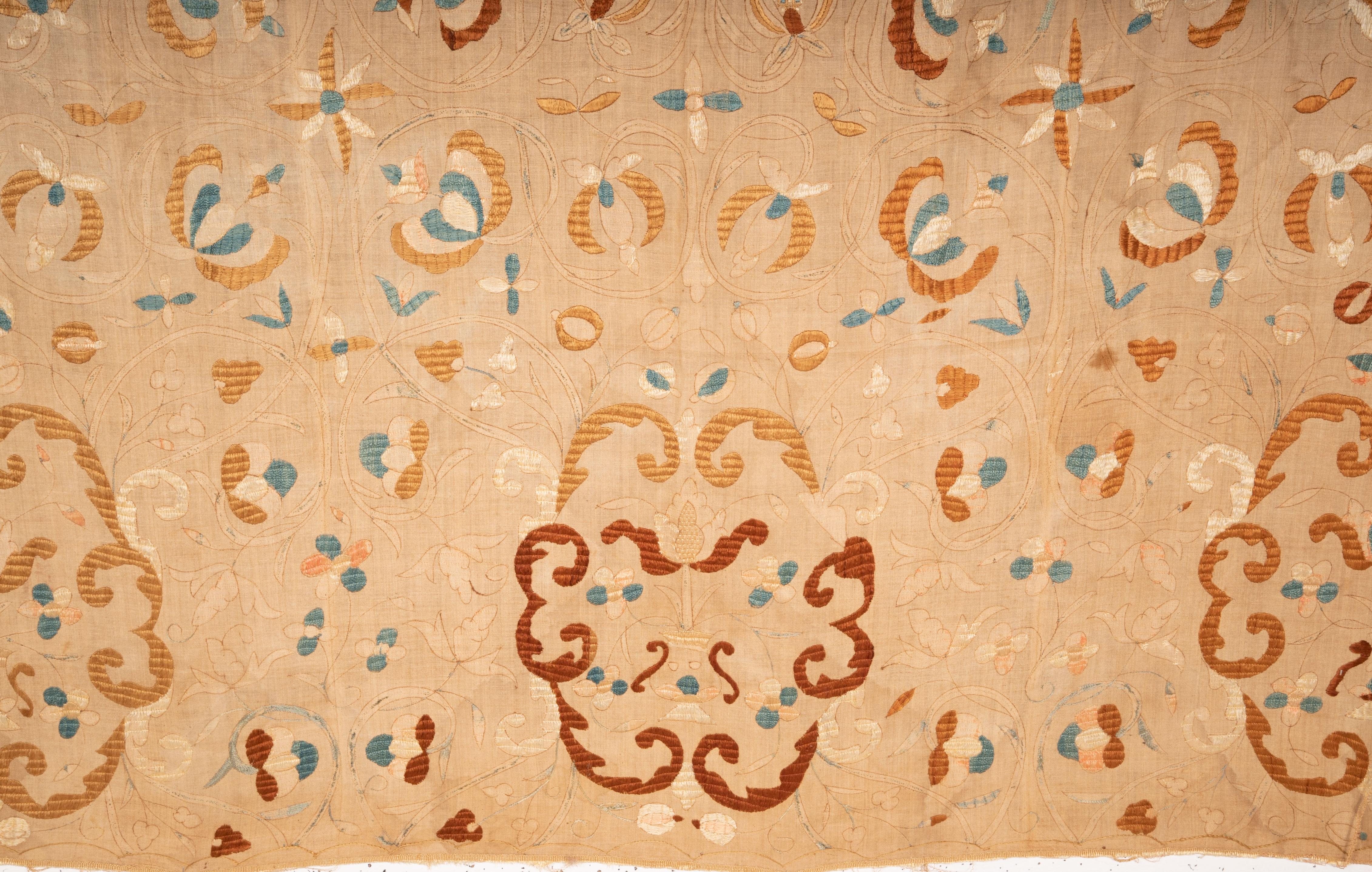 Woven Antique Castello Branco Embroidery, 1800s