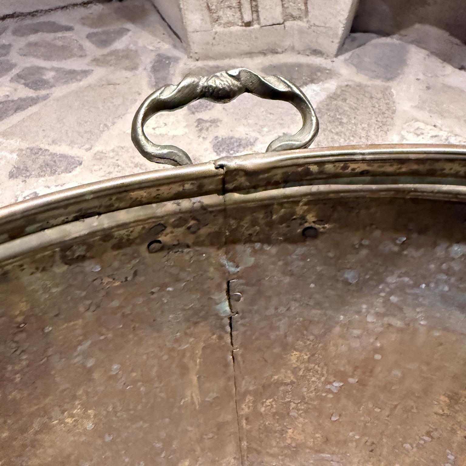 Antike kastilischen Importe Messing Eimer Jardinière Pflanzer Korb im Angebot 5