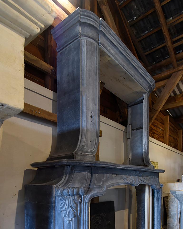 Belgian Antique Castle Fireplace Mantel Type Louis XV For Sale