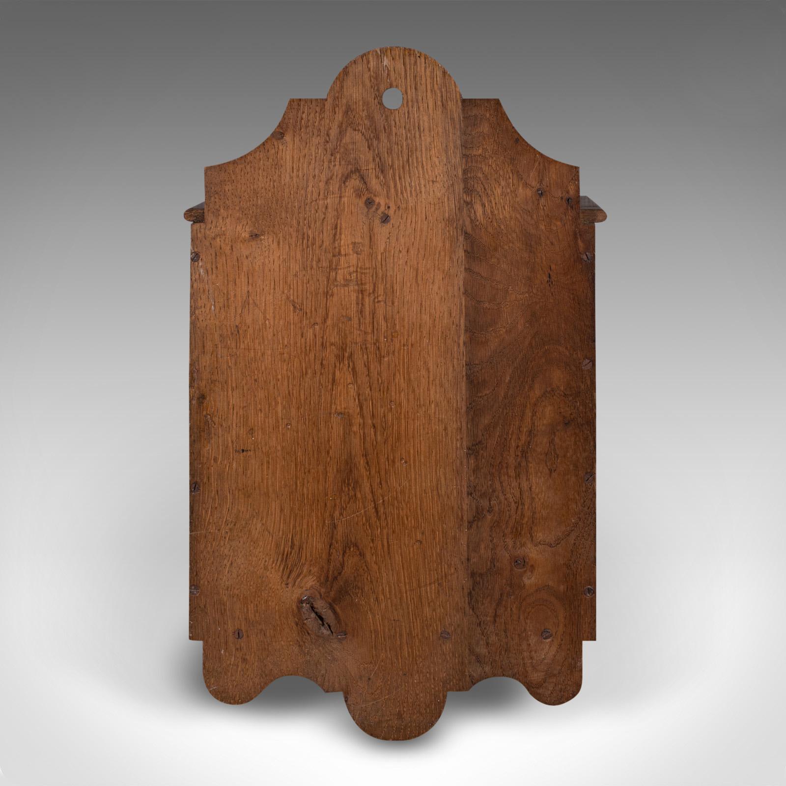 Caja de Requisiciones Antiguo Castillo, Roble Inglés, Organizador de Pared, Victoriano en venta 4