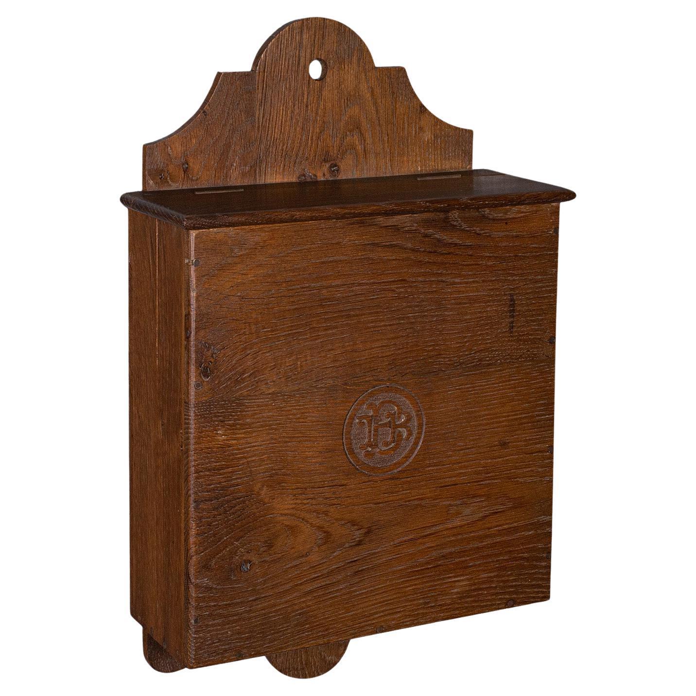 Caja de Requisiciones Antiguo Castillo, Roble Inglés, Organizador de Pared, Victoriano en venta