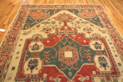 Antique Casual Elegant Persian Serapi Rug.8 ft 7 in x 12 ft