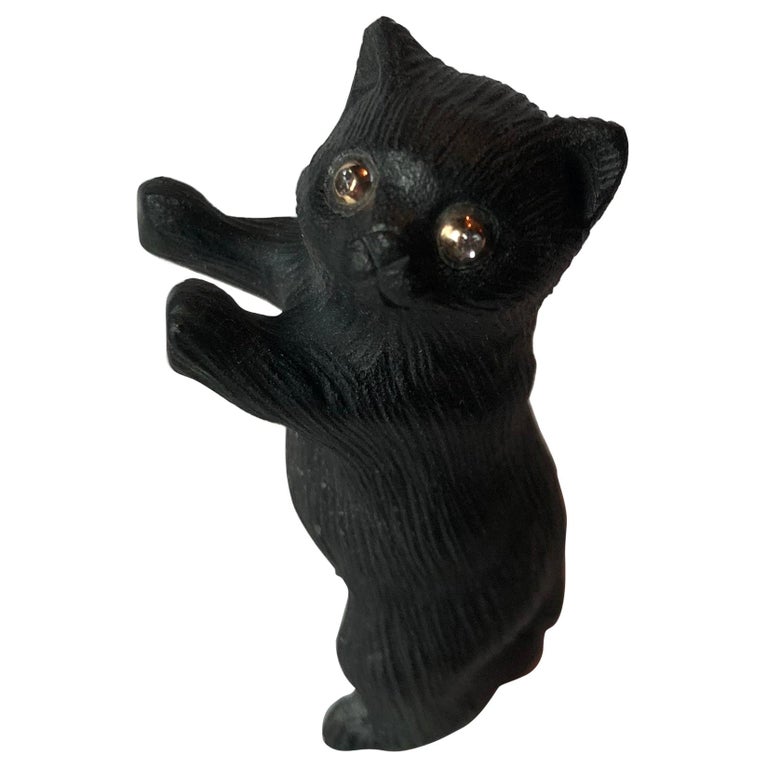 Antique Cat Figurine by Work Master of Ivan Britsyn 'Britzen' with