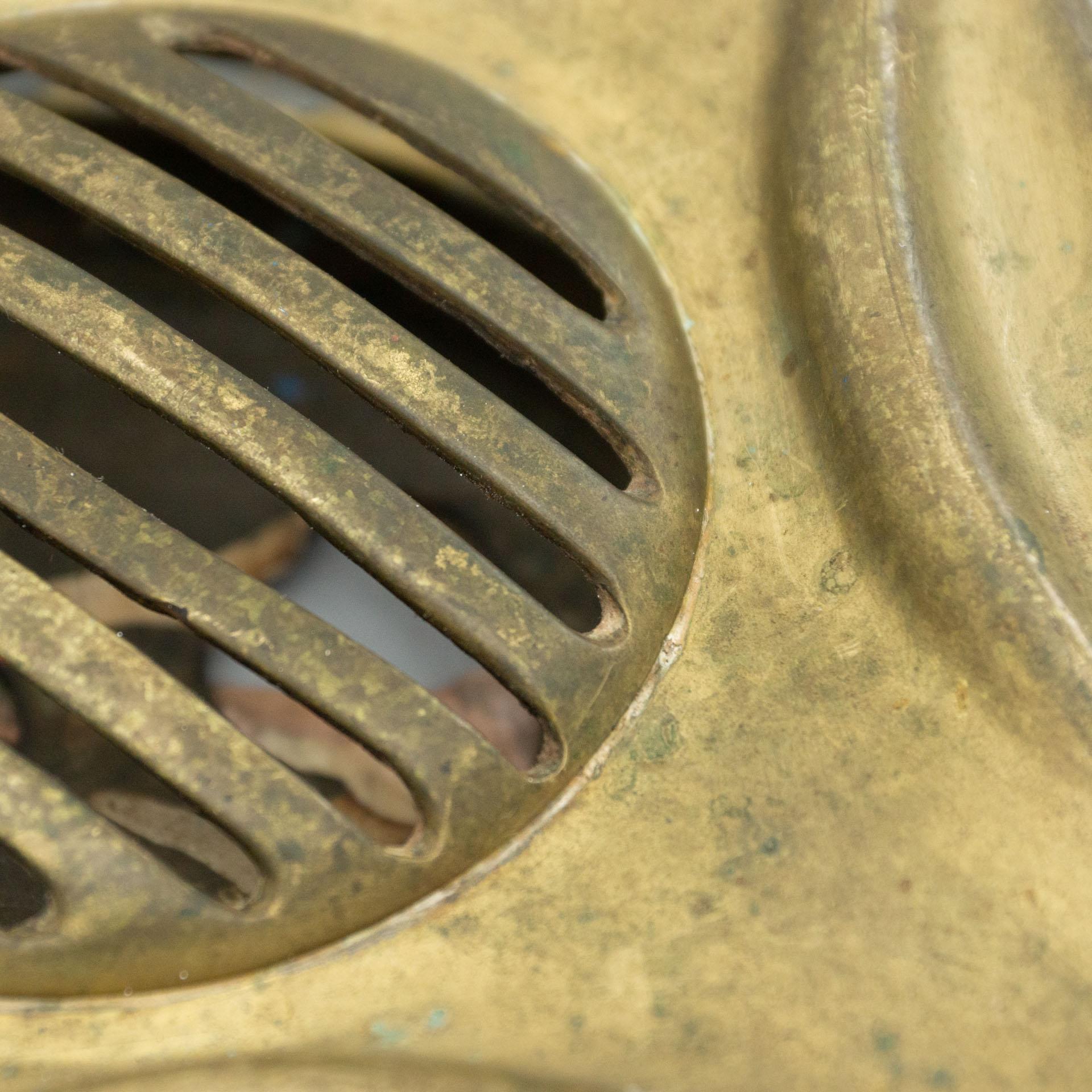 Antique Catalan Modernist Brass Handle and Peephole, circa 1920 8