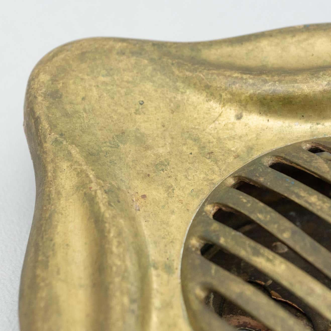 Antique Catalan Modernist Brass Handle and Peephole, circa 1930 For Sale 9