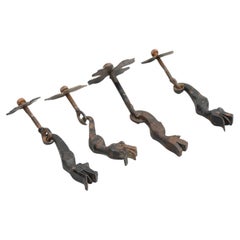 Antique Catalan Modernist Metal Handle, circa 1920