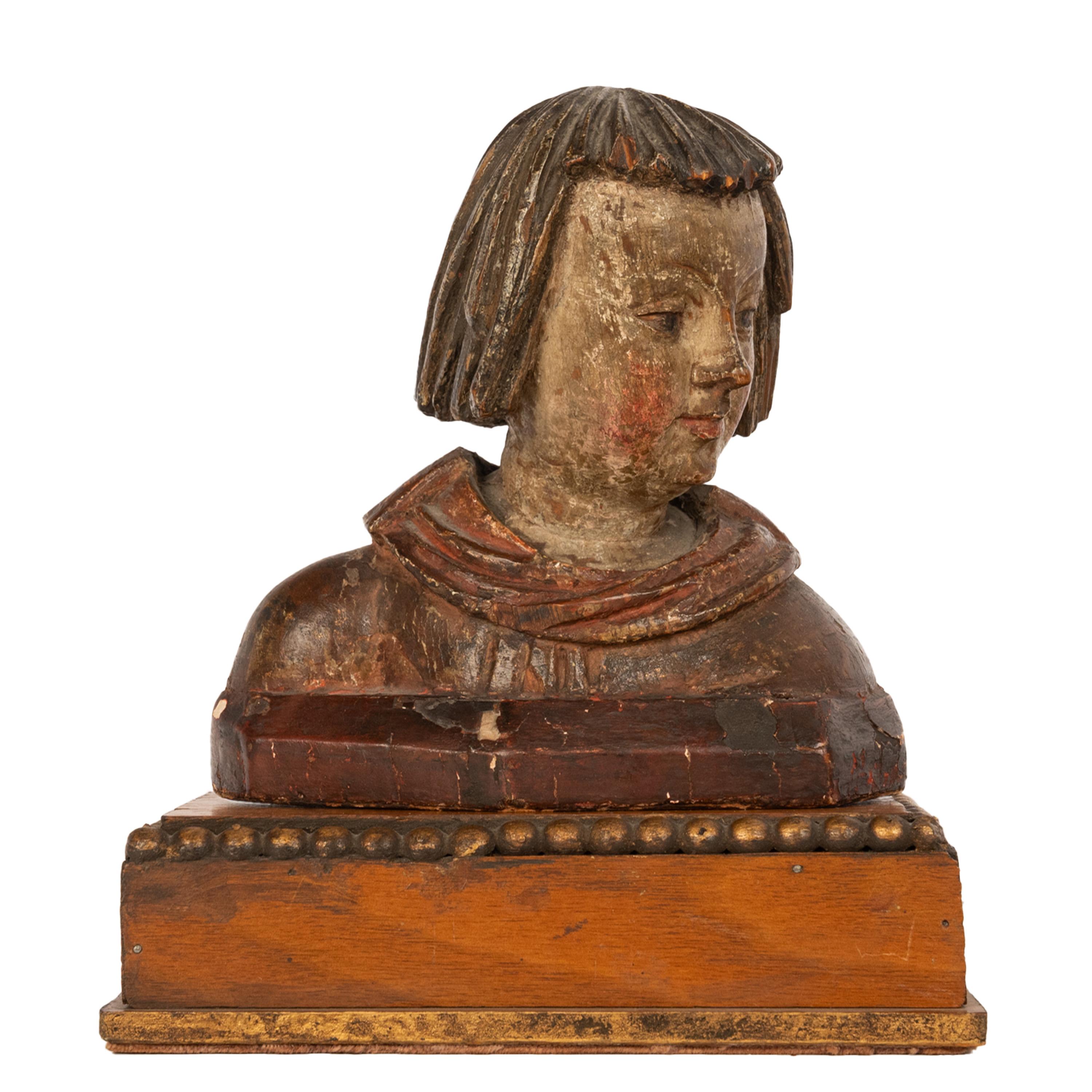 Antique Catholic German Renaissance Carving Bust Stephan Rottaler Landshut 1500 For Sale 4