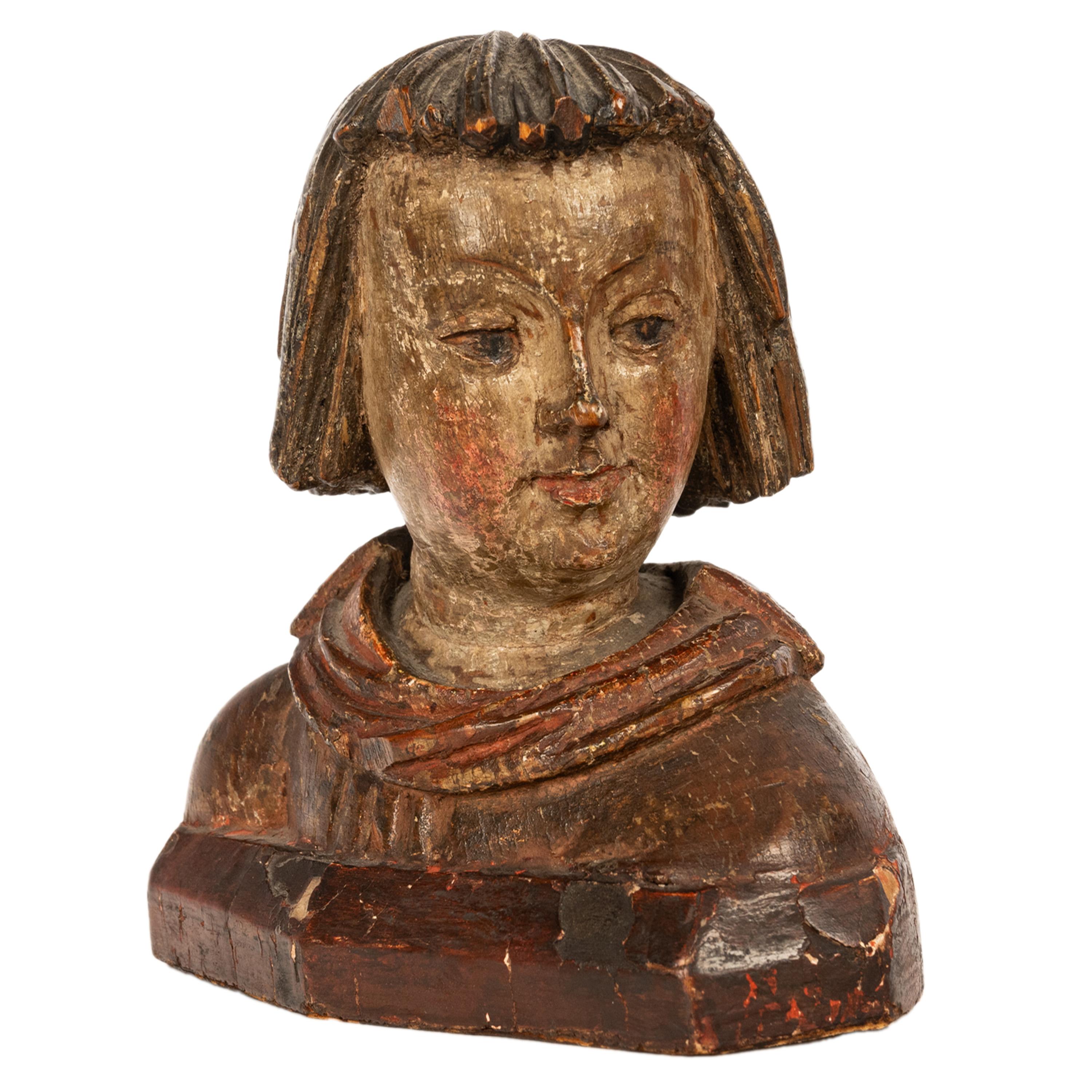 Antique Catholic German Renaissance Carving Bust Stephan Rottaler Landshut 1500 For Sale 6