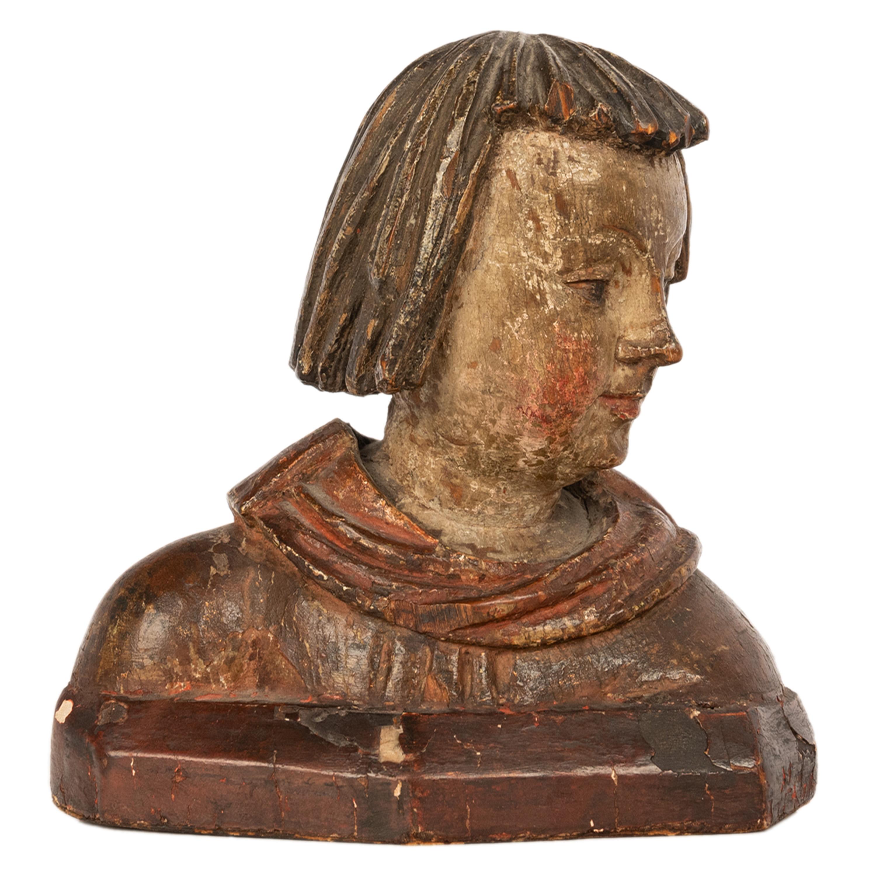 Antique Catholic German Renaissance Carving Bust Stephan Rottaler Landshut 1500 For Sale 11