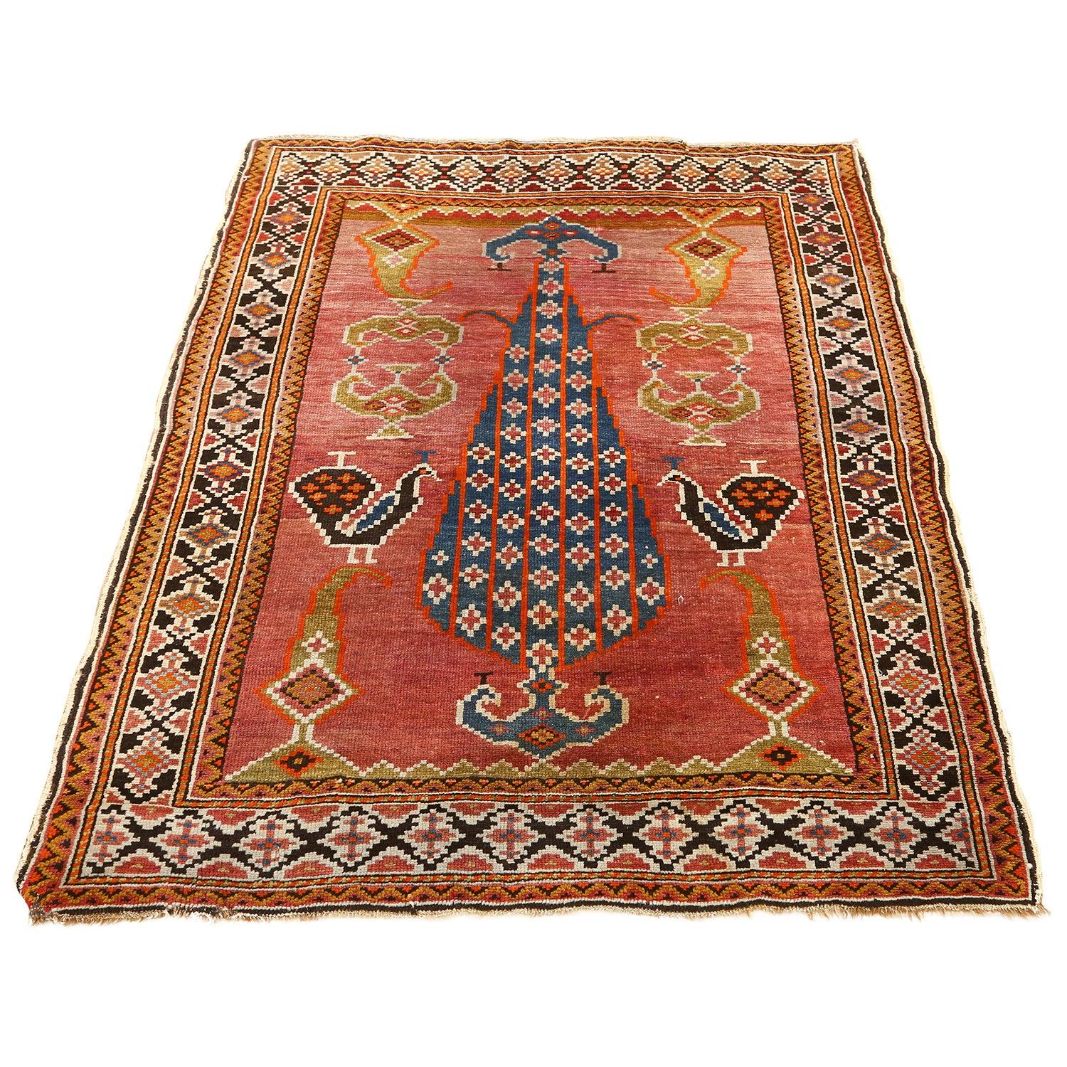 Tapis caucasien ancien en laine 3'11 x 3'0
 
 Détails clés :
 Pile : Laine
 Fondation : Laine
 Origine : Caucase
 Design/One : Arbre de vie
 Âge approximatif : 100 ans
 Qualité (KPI) : 200
 Condit : Bon
 Dimension : 3'11x3'0
 Numéro d'inventaire :