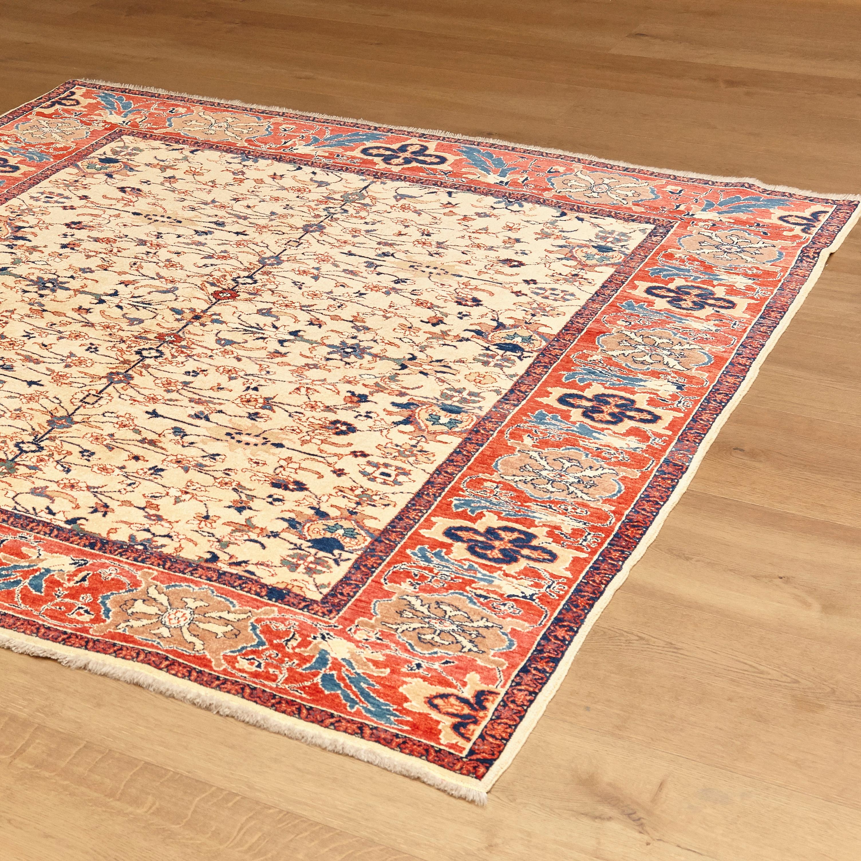 Armenian Antique Caucas Armenia Leshghi Hand Knotted Wool Rug, circa 2000