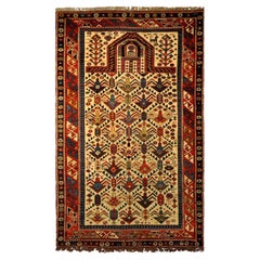 Ancien tapis du Caucase Daghestan en laine nouée à la main, vers 1880
