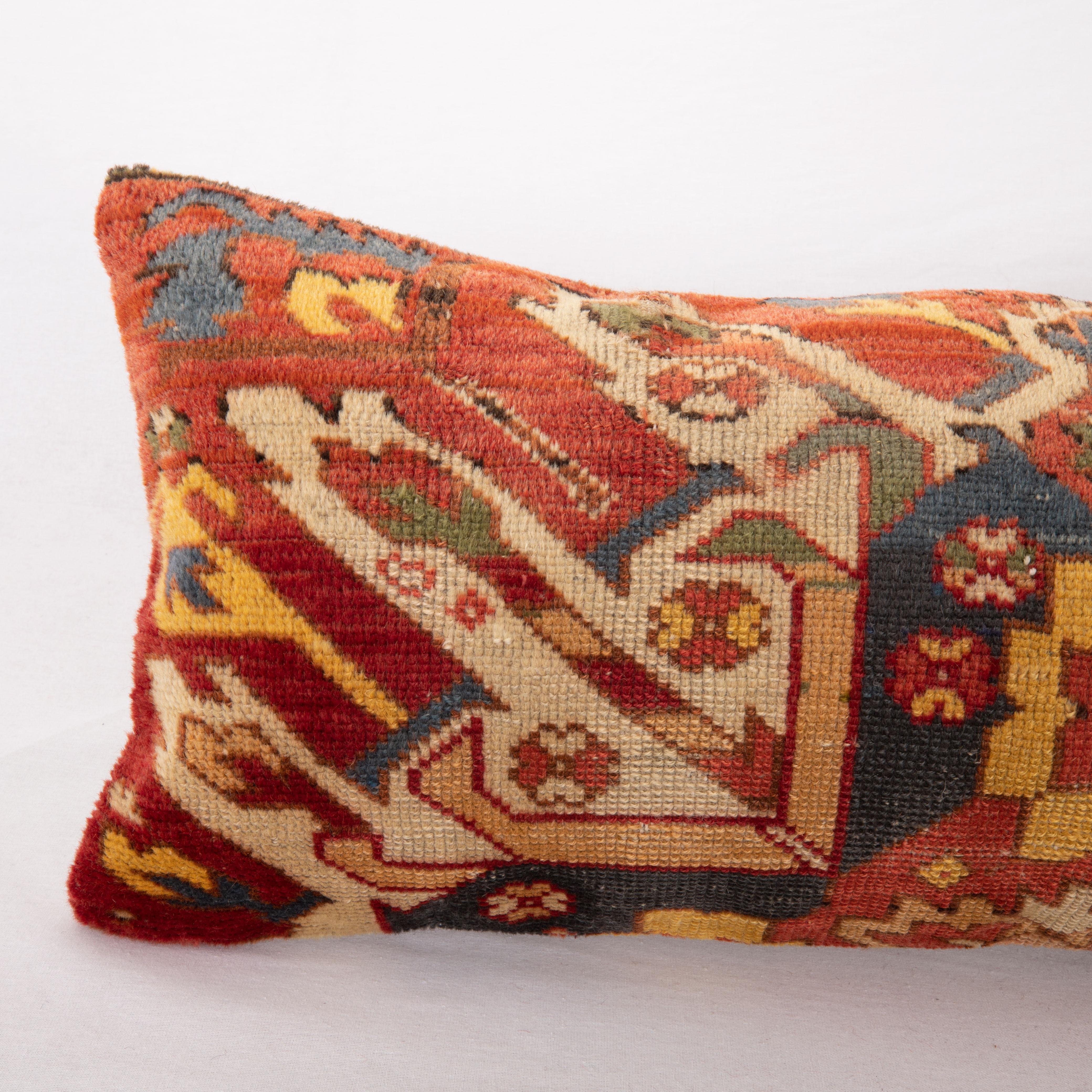 Caucasian Antique Caucasaian Rug Pillow Cover, Early 20th C For Sale
