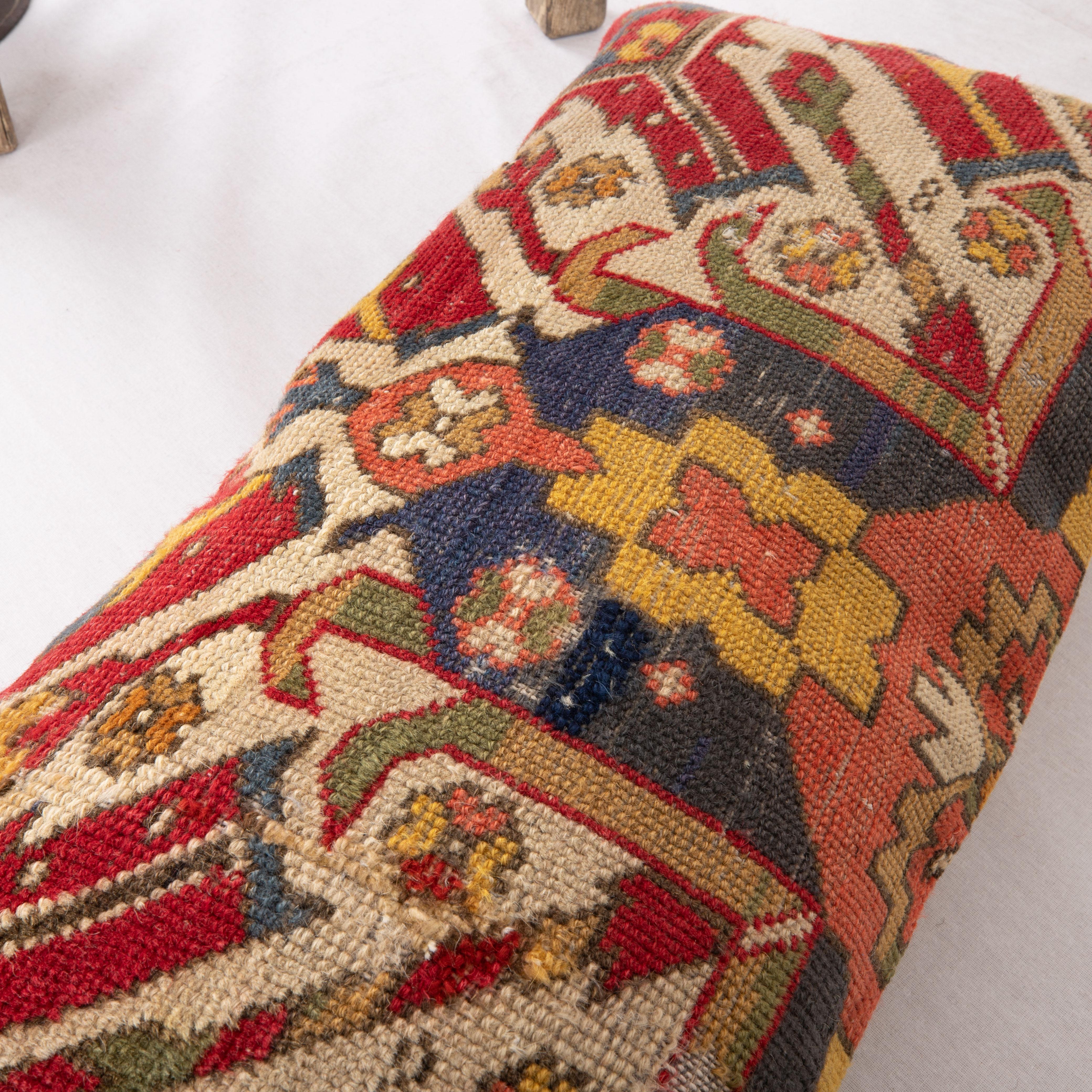 Antique Caucasaian Rug Pillow Cover, Early 20th C In Good Condition For Sale In Istanbul, TR