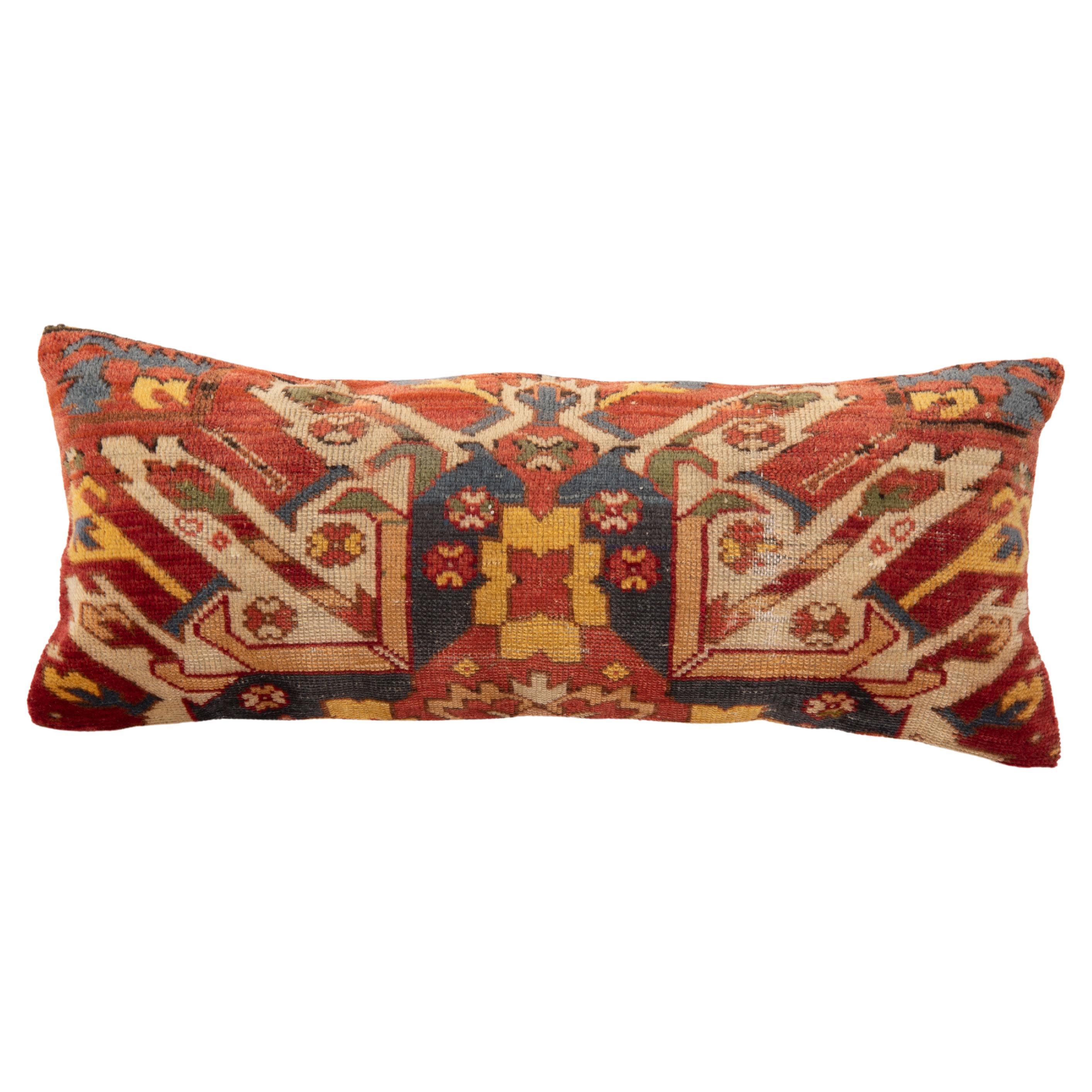 Antique Caucasaian Rug Pillow Cover, Early 20th C For Sale