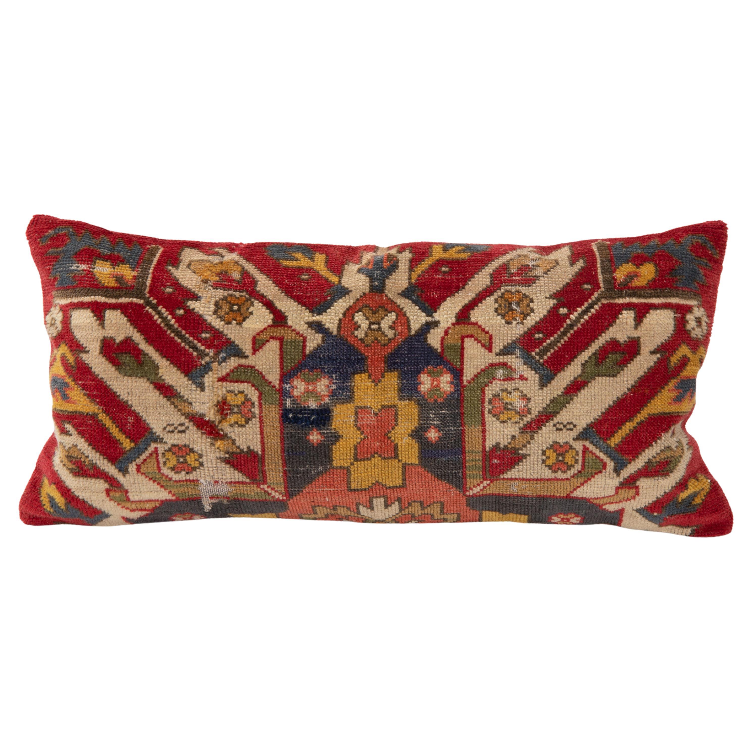 Antique Caucasaian Rug Pillow Cover, Early 20th C For Sale