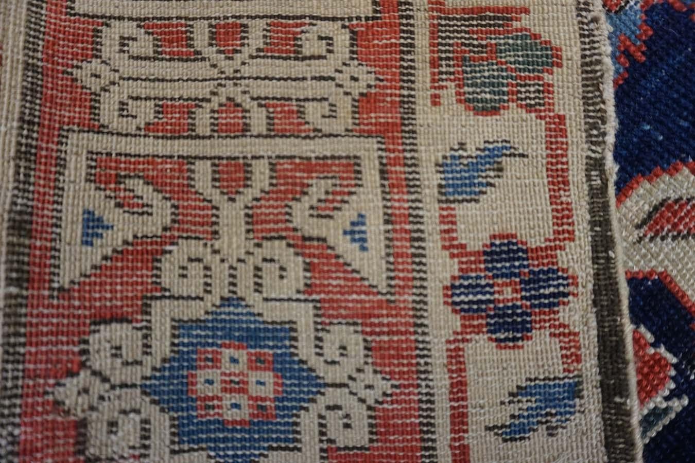 Early 19th Century Caucasian Afshan Kuba Carpet ( 4'8