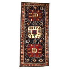 Antique Caucasian Akstafa Long Rug 4'2" x 9’3”