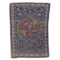 Antique Caucasian Akstafa Oriental Wool Rug Circa 1920