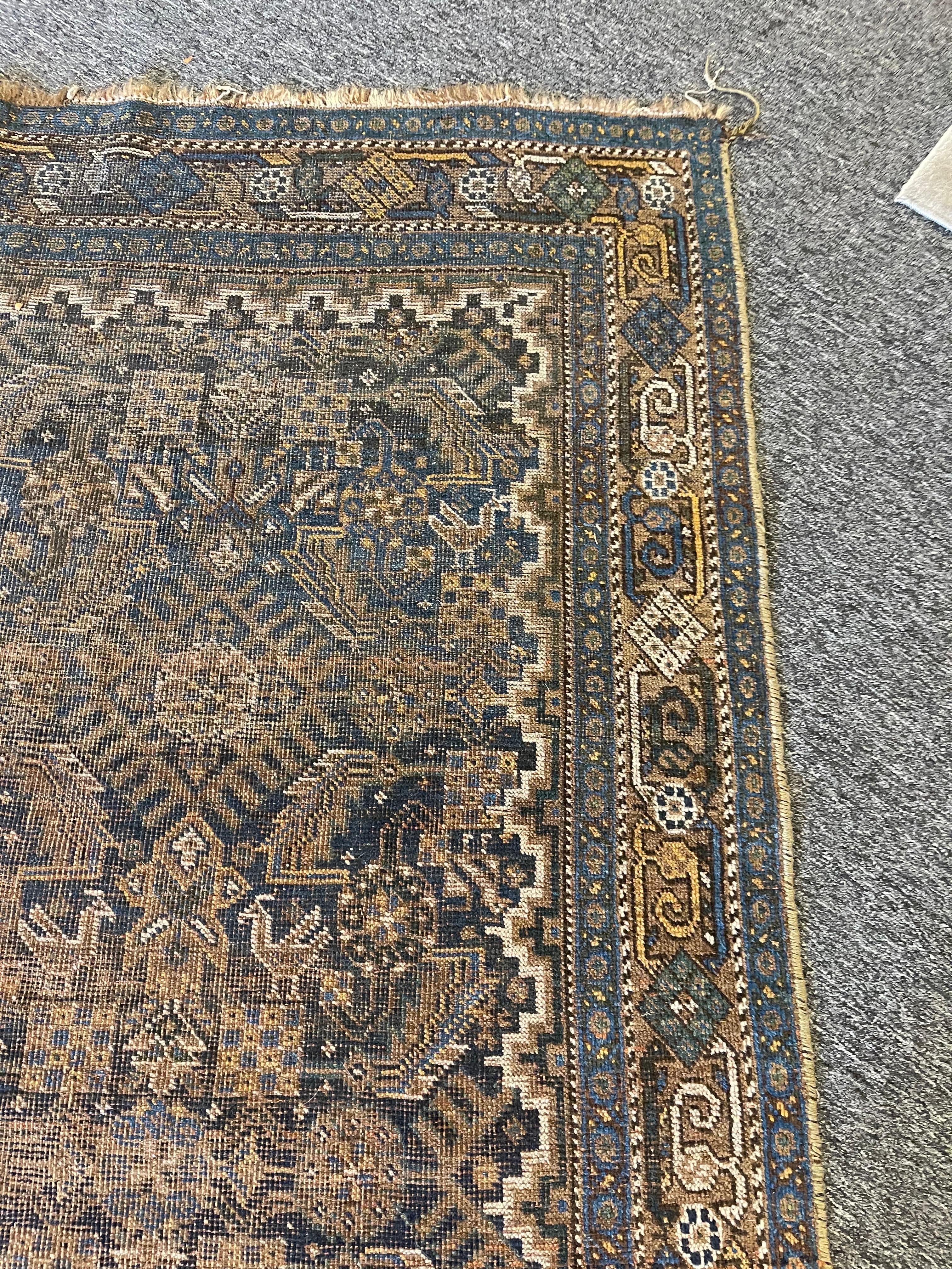 Laine Tapis caucasien ancien, début du 20e siècle en vente