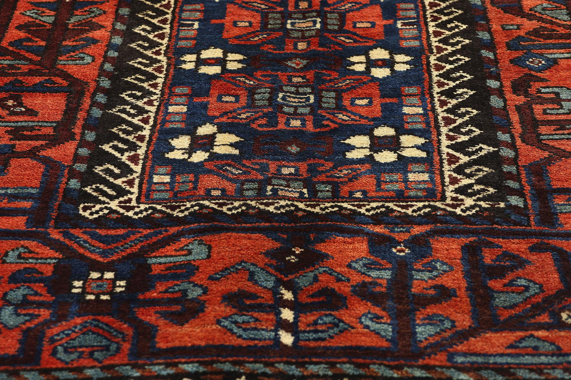 Hand-Knotted Antique Caucasian Azerbaijan Rug For Sale